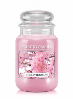 COUNTRY CANDLE Cherry Blossom vonná sviečka veľká 2-knôtová (652 g) ZAFARBENÝ VOSK
