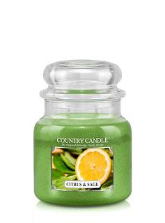 COUNTRY CANDLE Citrus & Sage vonná sviečka stredná 2-knôtová (453 g)