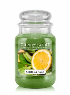 COUNTRY CANDLE Citrus & Sage vonná sviečka veľká 2-knôtová (652 g)