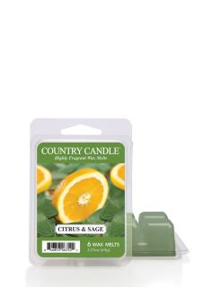 COUNTRY CANDLE Citrus & Sage vonný vosk (64 g)