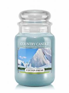 COUNTRY CANDLE Cotton Fresh vonná sviečka veľká 2-knôtová (652 g)
