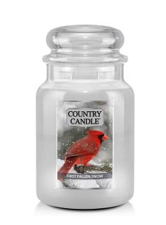 Country Candle First Fallen Snow vonná sviečka veľká 2-knôtová (652 g)