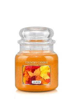 COUNTRY CANDLE Leaves vonná sviečka stredná 2-knôtová (453 g)