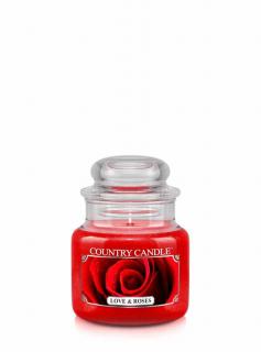 COUNTRY CANDLE Love & Roses vonná sviečka mini 1-knôtová (104 g)