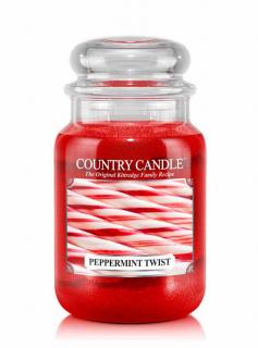 COUNTRY CANDLE Peppermint Twist vonná sviečka veľká 2-knôtová (652 g)