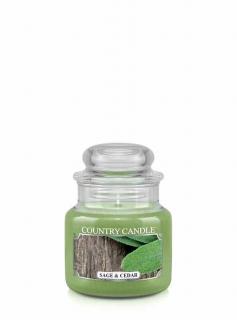 COUNTRY CANDLE Sage & Cedar vonná sviečka mini 1-knôtová (104 g)
