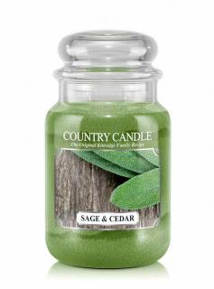 COUNTRY CANDLE Sage & Cedar vonná sviečka veľká 2-knôtová (652 g)
