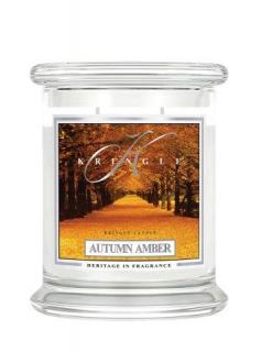Kringle Candle Autumn Amber vonná sviečka stredná 2-knôtová (411 g)