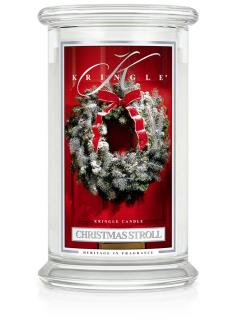 Kringle Candle CHRISTMAS STROLL vonná sviečka veľká 2-knôtová (624 g)