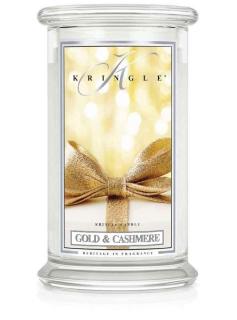 Kringle Candle Gold & Cashmere vonná sviečka veľká 2-knôtová (624 g)