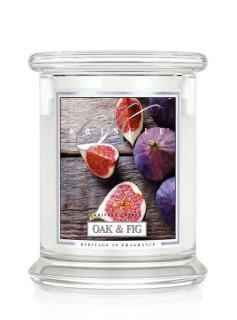 Kringle Candle Oak & Fig vonná sviečka stredná 2-knôtová (411 g)