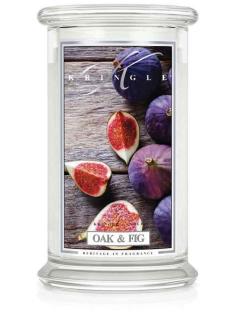 Kringle Candle Oak & Fig vonná sviečka veľká 2-knôtová (624 g)
