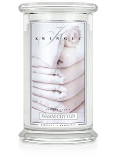 Kringle Candle Warm Cotton vonná sviečka veľká 2-knôtová (624 g)