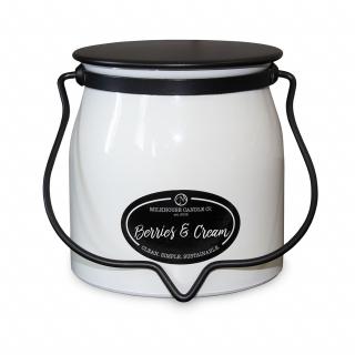 MILKHOUSE CANDLE Berries & Cream vonná sviečka BUTTER JAR 2-knôtová (454 g)