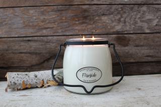 MILKHOUSE CANDLE Fireside vonná sviečka BUTTER JAR 2-knôtová (454 g)