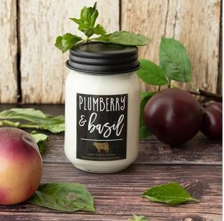 MILKHOUSE CANDLE Plumberry & Basil vonná sviečka Farmhouse Jar (368 g)