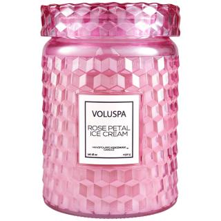 Voluspa Roses Rose Pettal Ice Cream Large Jar vonná sviečka (18 oz / 510g)