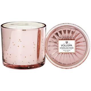 Voluspa Vermeil Sparkling Rose 36oz Grande Maison Candle w/ Lid