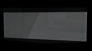 Sklenený štít NOBO Clip on glass NDG2102A Farba: Biela 750w 255 x 1080