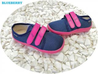 Barefoot topánky Blueberry - modro-ružové - Beda Boty Veľkosť: 25