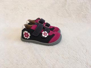 Tenisky Leguan Vegan Velcro Textile ocean/pink M - Filii Barefoot - Bratislava - obuv Dupidup Veľkosť: 20