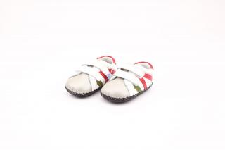 Topánočky - biela-červená- Freycoo - Bratislava - obuv Dupidup Veľkosť: 10-15 mesiacov