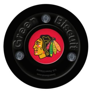 STICKHANDLING PUK - GREEN BISCUIT NHL CHICAGO BLACKHAWKS