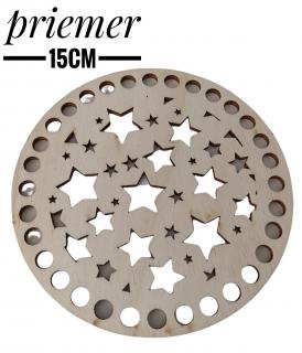 Drevený vrchnák Hviezdy - Kruh 15cm