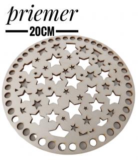 Drevený vrchnák Hviezdy - Kruh 20cm