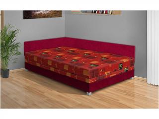 Čalúnená posteľ  Aneta 110x200 cm čalúnenie: Bordó / Mega 043 červená
