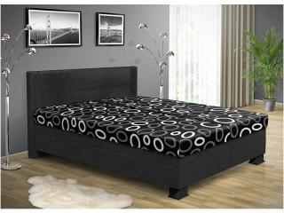 Čalúnená posteľ s úložným priestorom ALICE 200 x 170 cm farba čalúnenie: černá 04, čalúnenie: Mega 14 černá