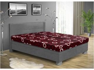 Čalúnená posteľ s úložným priestorom ALICE 200 x 170 cm farba čalúnenie: šedá 36, čalúnenie: Mega 14 bordó