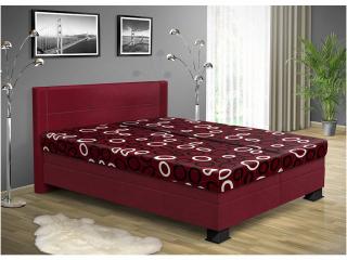 Čalúnená posteľ s úložným priestorom ALICE 200 x 180 cm farba čalúnenie: bordo 30, čalúnenie: Mega 14 bordó