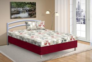 Čalúnená posteľ s úložným priestorom Andre 140x200cm farba čalounění: bordo/53874-1178
