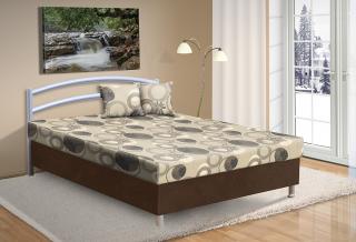 Čalúnená posteľ s úložným priestorom Andre 140x200cm farba čalounění: hnědá/ 53675-1044