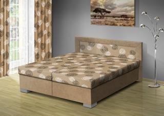 Čalúnená posteľ s úložným priestorom Vanessa 180x200 čalúnenie: béžová/MEGA 31 béžová, Typ roštov: polohovacie