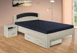 Drevená posteľ Jason 200x140 cm farba lamina: buk 381, typ úložného priestoru: bez úložného priestoru, typ matraca: bez matraca