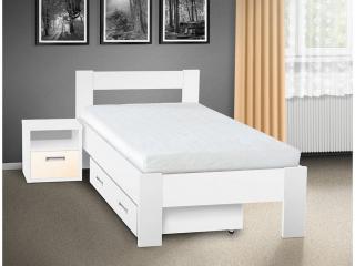 Drevená posteľ Sandra 200x120 cm farba lamina: buk 381, typ úložného priestoru: bez úložného priestoru, typ matraca: matraca 15 cm