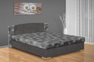 Manželská posteľ s úložným priestorom Kamila farba čalounění: sivá / MEGA 031 šedá