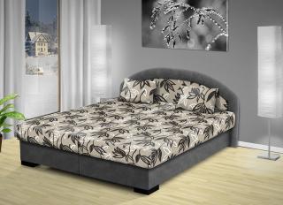 Manželská posteľ s úložným priestorom Lenka 170x200 cm farba čalounění: šedá/ Mega 013-V3 šedá