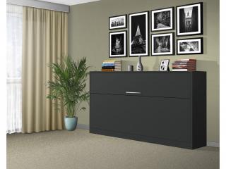 Sklápacia posteľ VS1056, 200x90cm farba lamina: Antracit, Varianta dverí: matné