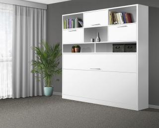 Sklápacia posteľ VS1056 MAX, 200x90cm farba lamina: Biela, Varianta dverí: matné