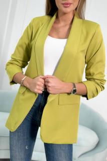 Dámske elegantné sako s podšívkou Farba: Olivová