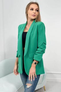 Dámske elegantné sako s podšívkou Farba: Tmavá zelená