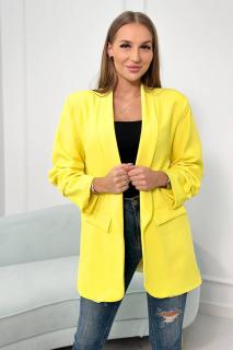 Dámske elegantné sako s podšívkou Farba: Žltá