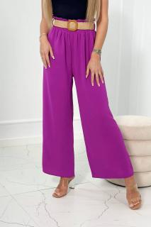 Dámske nohavice s opaskom Farba: Tmavá fialová