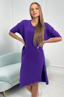 Dámske šaty oversize Farba: Tmavá fialová