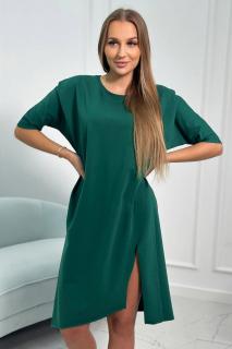 Dámske šaty oversize Farba: Tmavá zelená