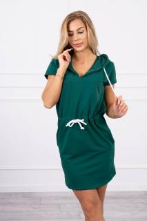 Dámske šaty s kapucňou Farba: Zelená