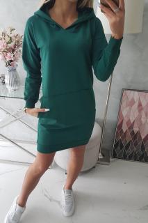 Dámske šaty s kapucňou UNI 1: UNI Zelená
